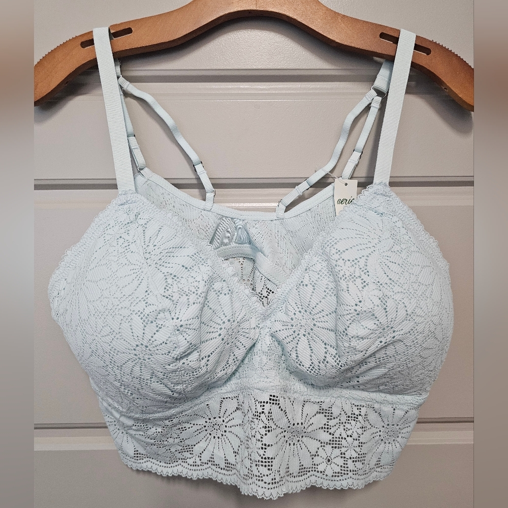 Aerie Lace Padded Longline Bralette